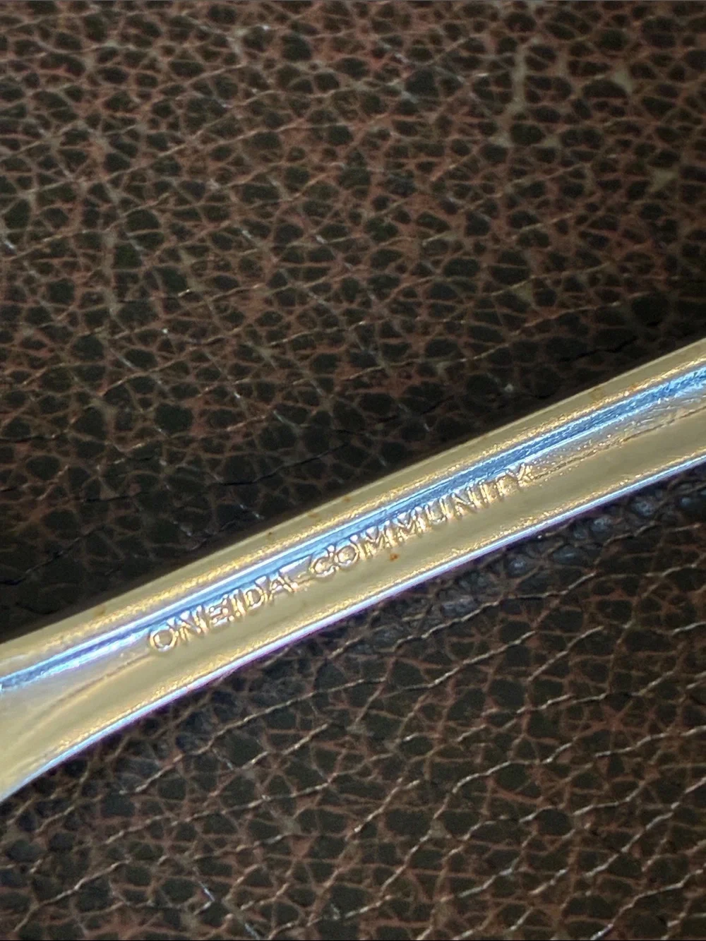Silver-Tone Serving Spoon Oneida Community Glossy Stainless Steel Royal Flute